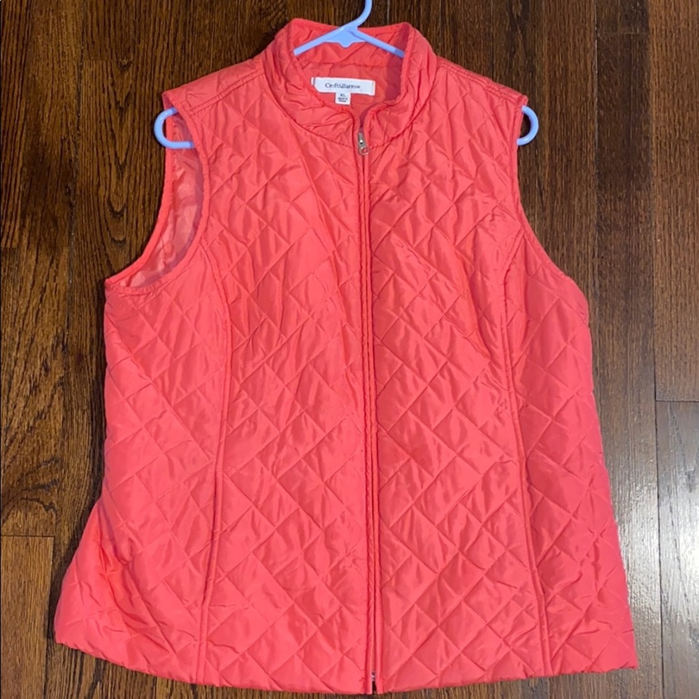 Pink Croft & Barrow Quilted Vest XL